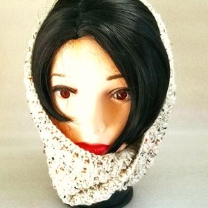 Small Crotcheted Twisted Infinity Scarf